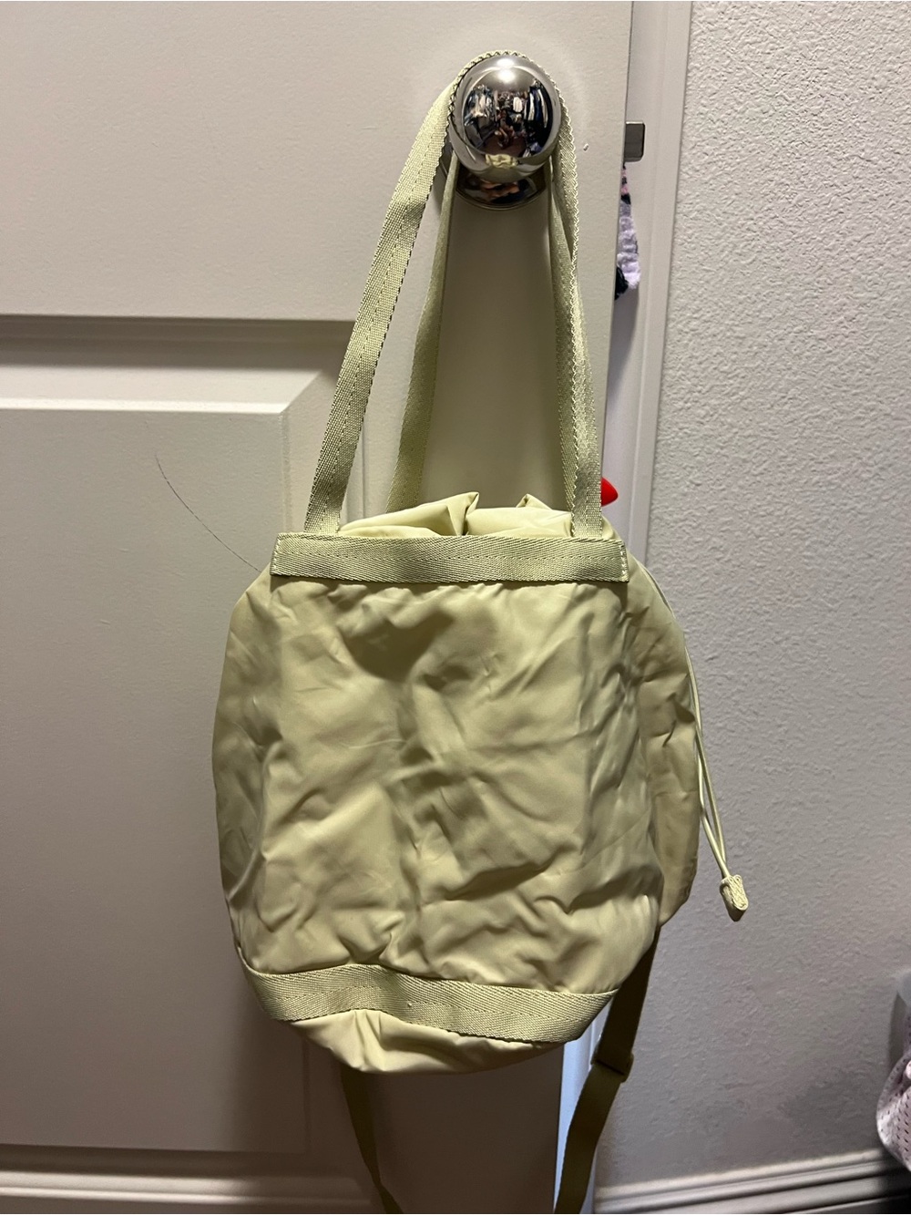 Uniqlo Pale Yellow Shoulder Tote / Crossbody Bag